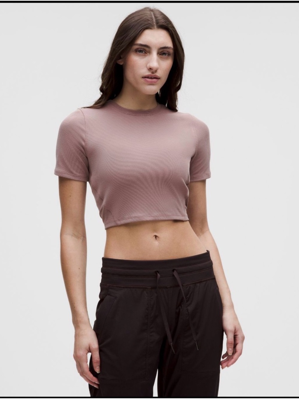 Lululemon Hold Tight Straight Hem Crop T-Shirt